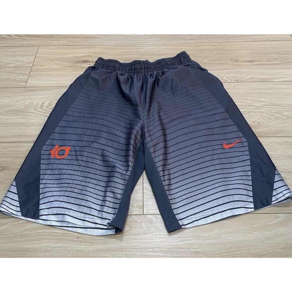 Nike Dri Fit Men Large kd Kevin Durant Blue Pockets Drawstring Basketball Shorts